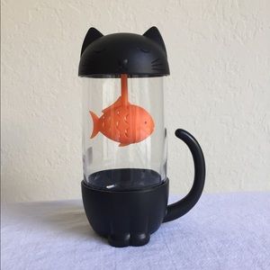 8oz Black Cat Glass Tea Diffuser